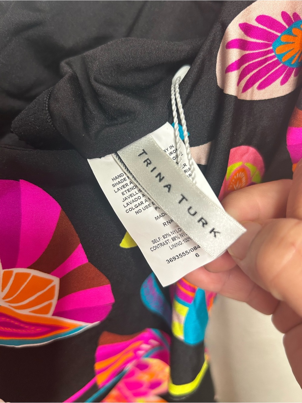 Trina Turk Swim & Spa Tropical Floral Ruffle Tankini Top Size 6 NWT - Picture 5 of 8